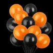 Vibrant Orange and Black Helium Latex Balloons for Festive Celebrations