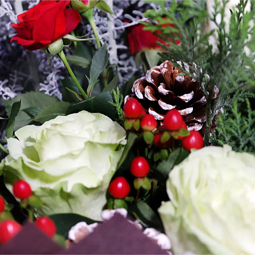 Red And White Flower Themed Bouquet