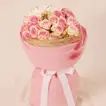 Pink Baby Rose Bouquet in Eco Pink Wrap - Flowers