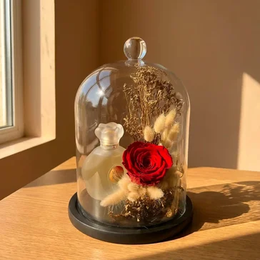 Eternal Elegance: Red Preserved Rose & Musk Perfume Unisex