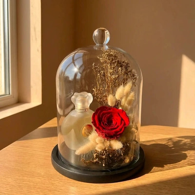 Eternal Elegance: Red Preserved Rose & Musk Perfume Unisex