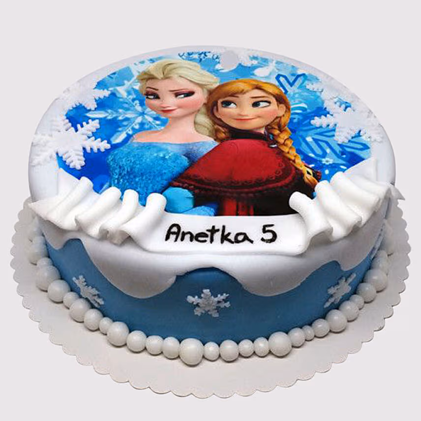 Frozen Elsa and Anna Black Forest Cake