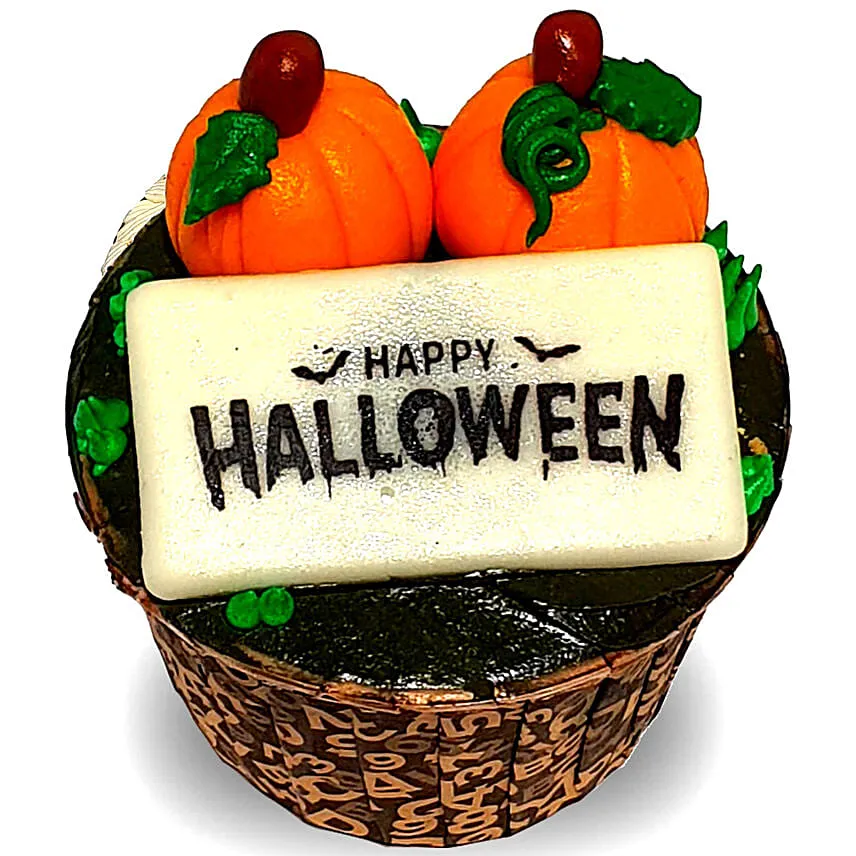 Halloween Theme Chocolate Fudge Cupcakes
