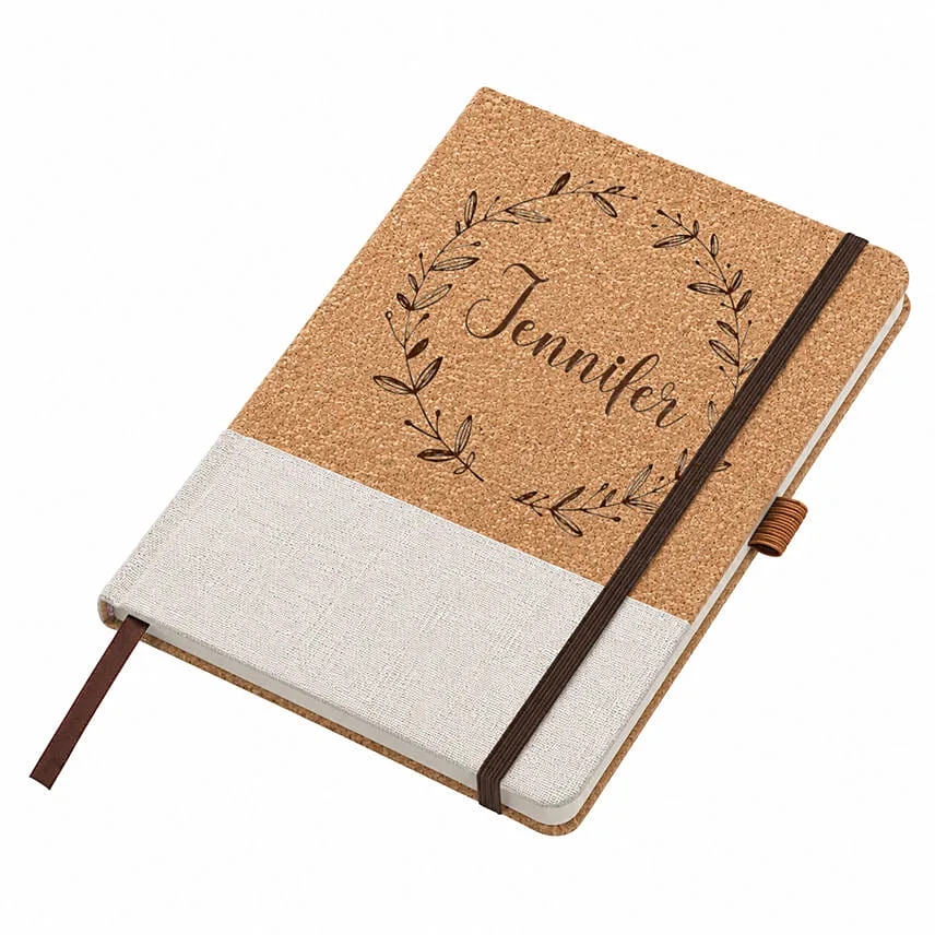 Personalized A 5 Cork Cover Notebook