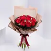 Elegant 15 Red Roses Graduation Bouquet with Personalized Touch