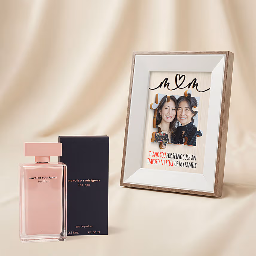 Happy Mothers Day Personalised Photo Frame with Perfume