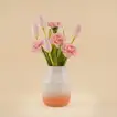 Pink Tulips & Carnations Vase