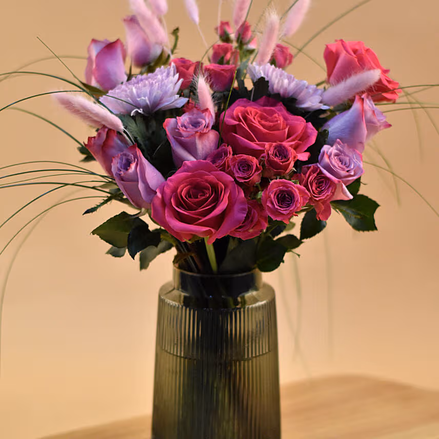Enchanting Mixed Flowers Vase