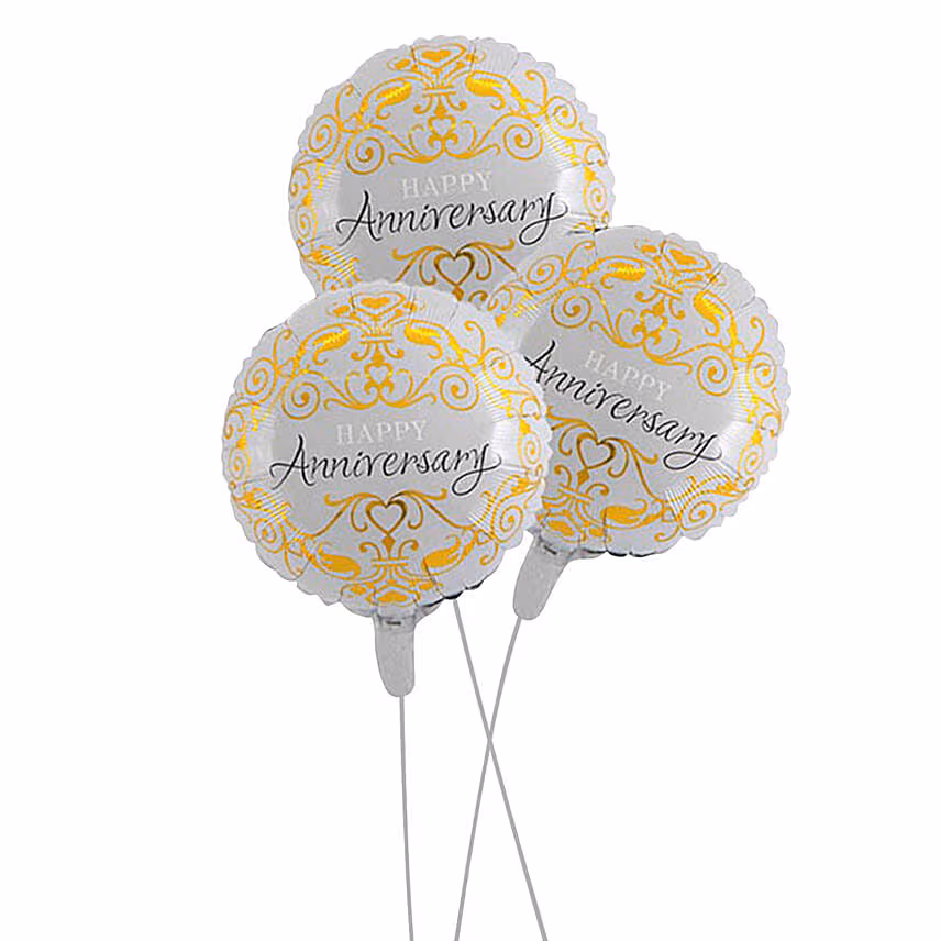 Bunch of Sunshine Flowers With Anniversary Balloon