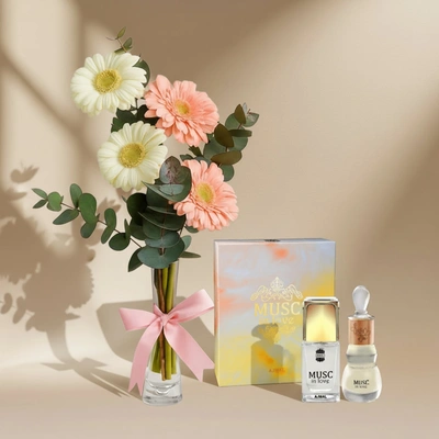 مجموعة هدية سحر الجربيرا و العطر للجنسين