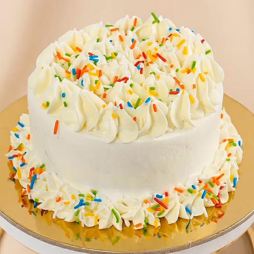 Eggless Vanilla Confetti Mini Cake 4 inches