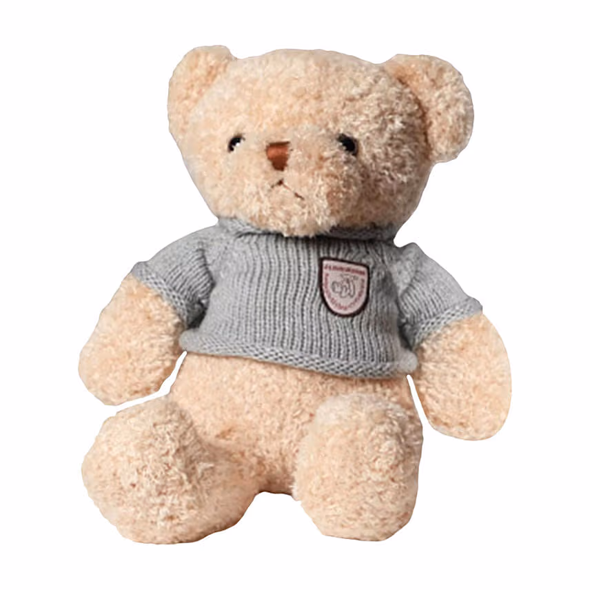 Joyful Personalised Rose Bouquet with Teddy Bear