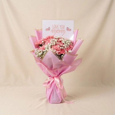 Mothers Love Pink Carnations Bouquet