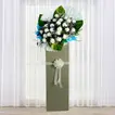 Blessed Soul Condolence Mixed Flowers Grey Stand