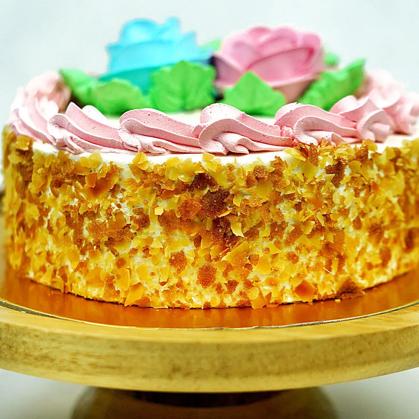 Butter Sponge Cake & Roses Gift Set with Ferrero Rocher
