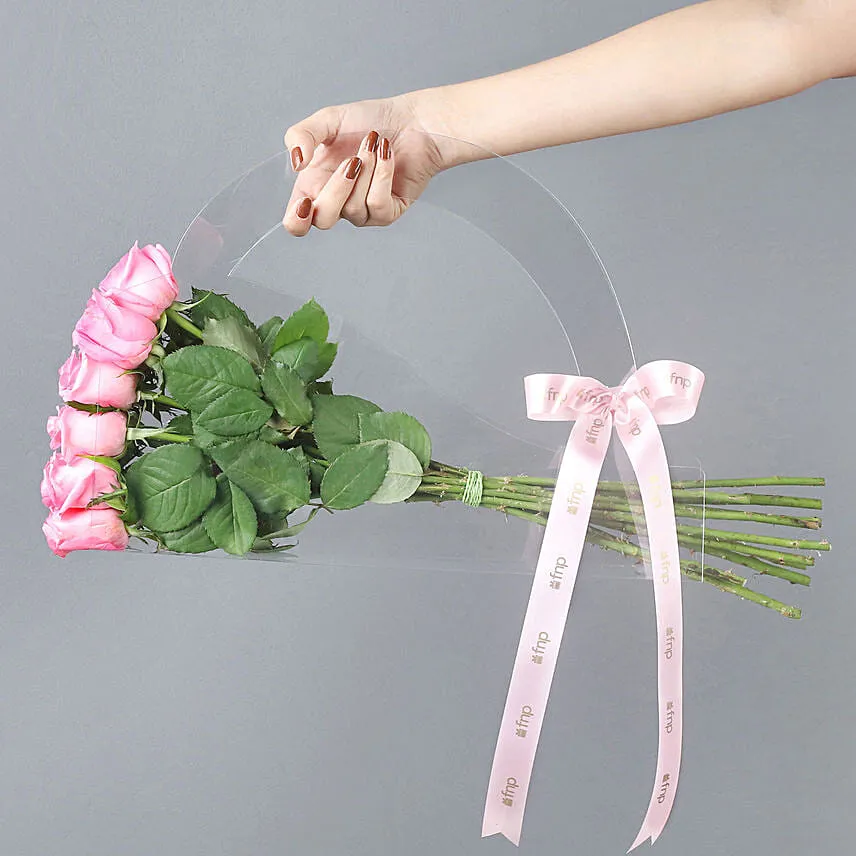 Aqua Pink Rose Elegance