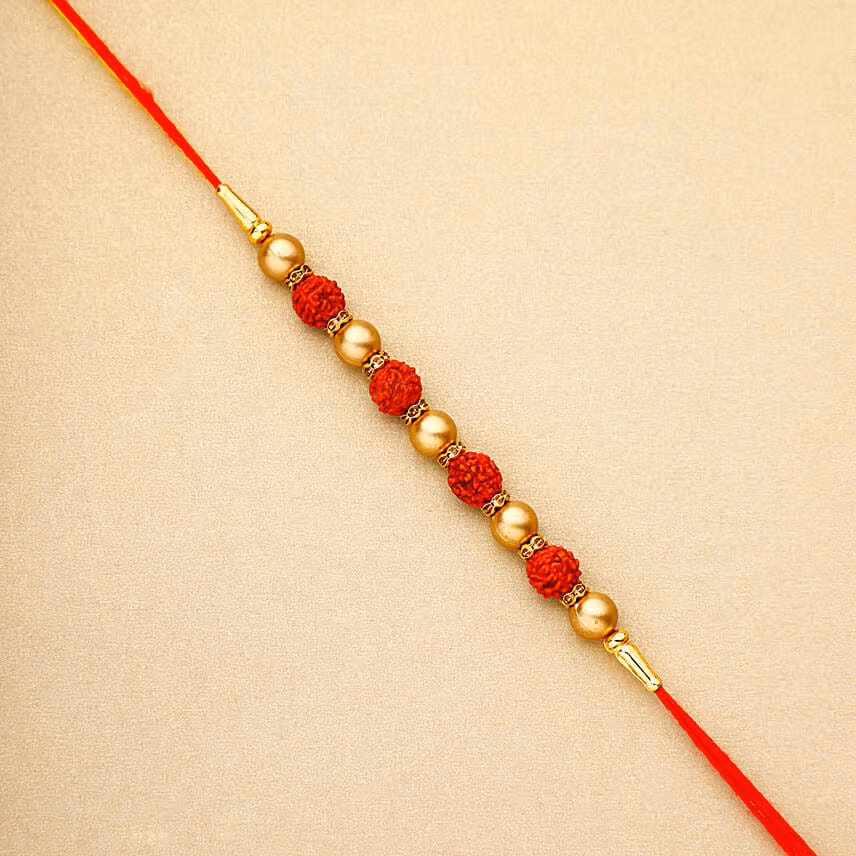 Earthly Blessings Single Rudraksha Rakhi