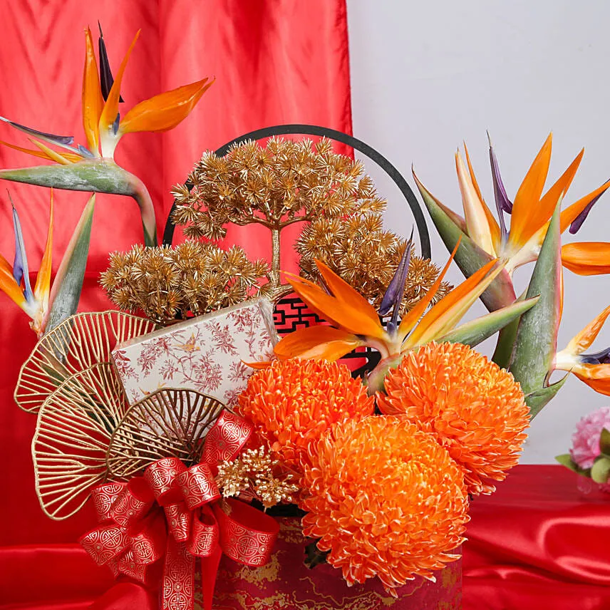 CNY Huat Chocolates and Flowers box