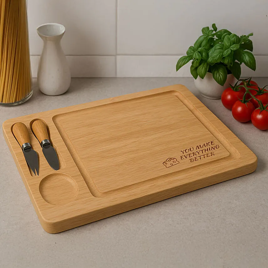 Rectangle Cheeseboard with Message