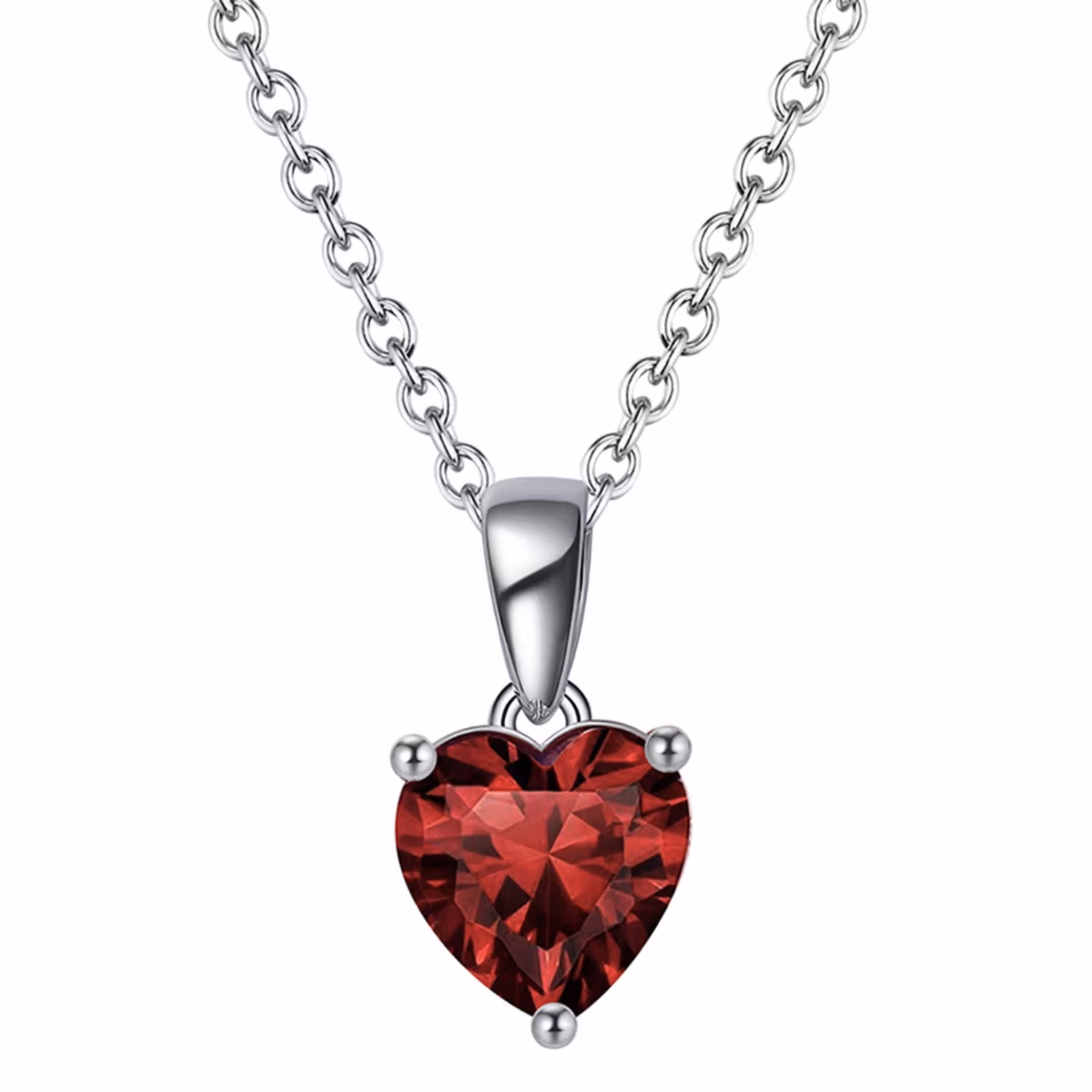 Blossoms of Affection | Heart Glow Silver Necklace Gift Set
