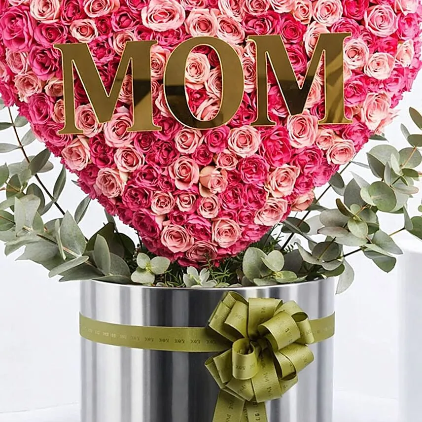 Heart Of Roses For Mom