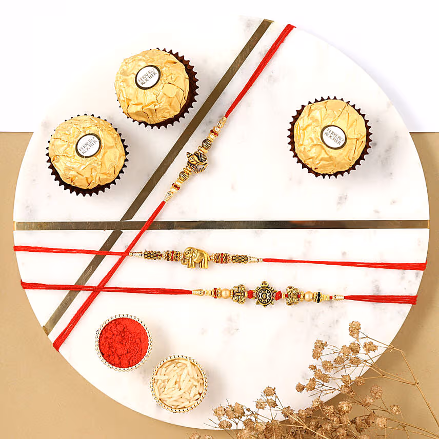 Sneh Feng Shui Rakhi Set & Ferrero Rocher