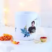 Customizable Picture Perfect Ceramic Mug with Sacred Mauli Thread and Roli-Chawal