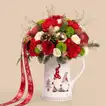 Festive Christmas Floral Arrangement in Decorative Jug