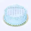 Personalized Happy Birthday Calendar Chocolate Cake