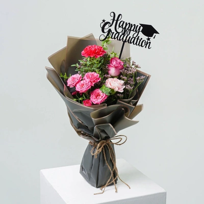 Token of Affection: Elegant Graduation Day Bouquet