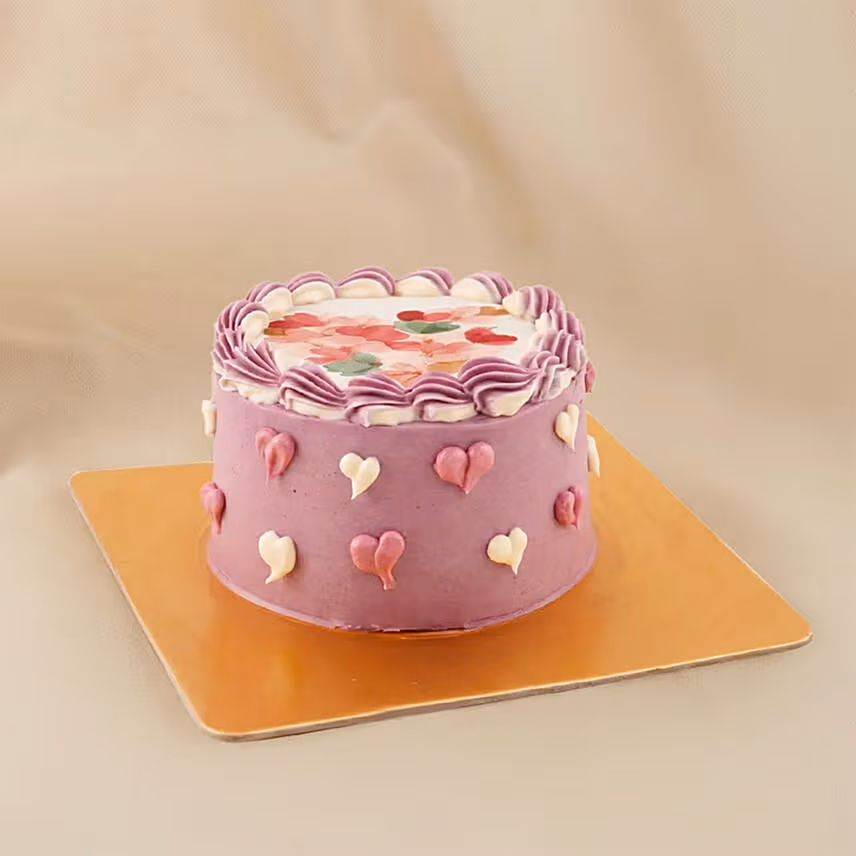 Preserve Flowers Bouquet and Cake Gift set