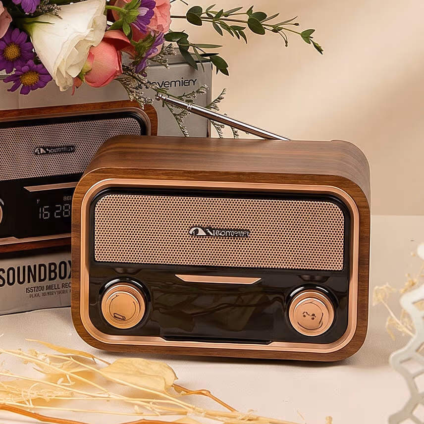 Nakamichi Retro Music Station with Flowers
