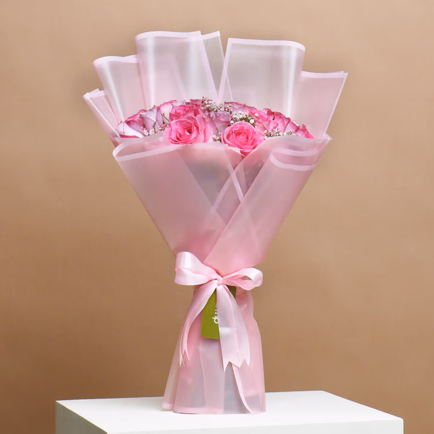 Exquisite Dual Delight: Pink & Purple Roses with Sumptuous Triple Chocolate Cake