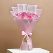 Exquisite Dual Delight: Pink & Purple Roses with Sumptuous Triple Chocolate Cake