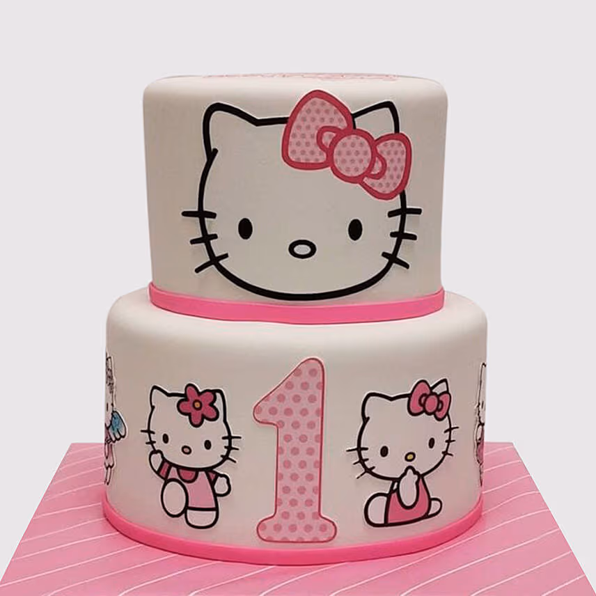 2 Tier Hello Kitty Black Forest Cake