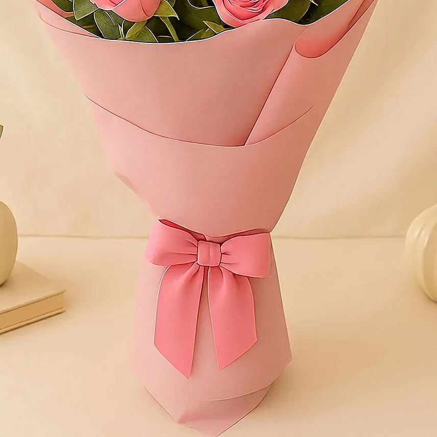 Passionate 20 Pink Roses Bouquet