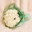 Elegant Bouquet of White Roses - 15 Roses