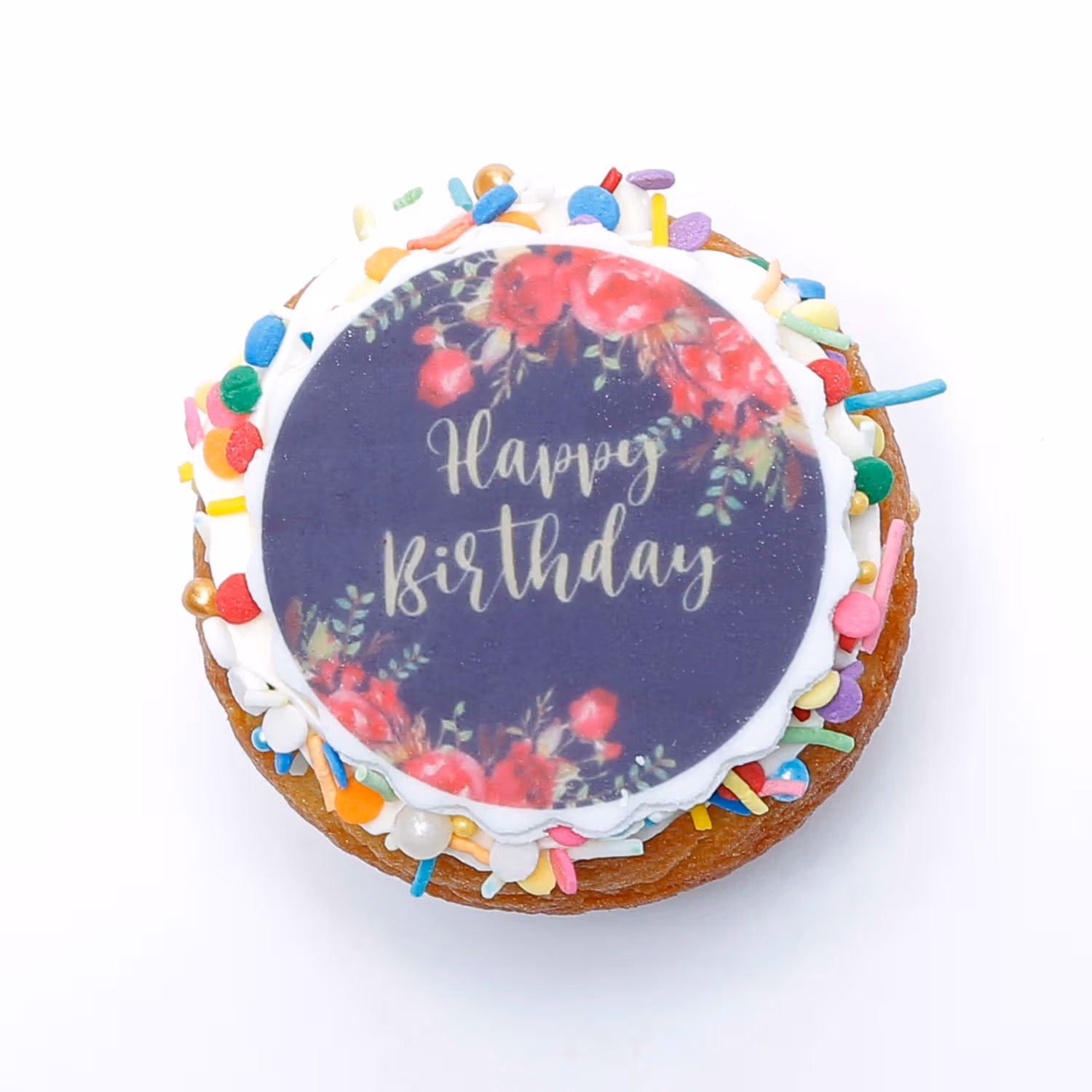 Delicious Chocolate Happy Birthday Cupcakes - 6 Pieces