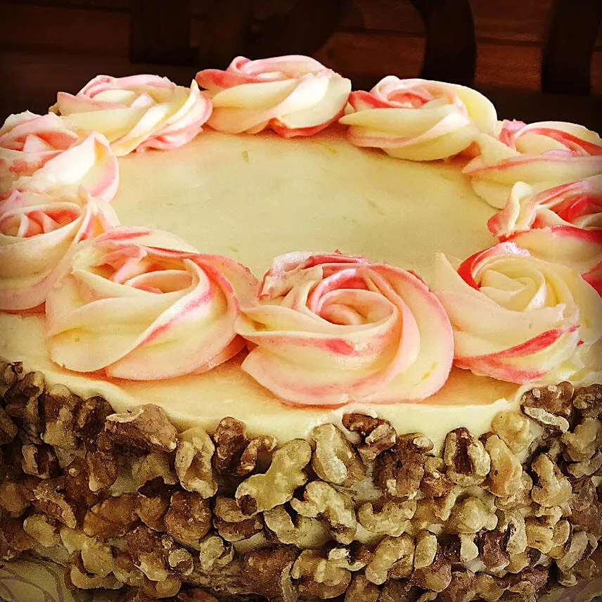 Nutty Cream Cheese Vanilla Cake 9 inches