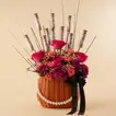 SAR1000 and Flower Arrangement Gift Basket