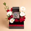 Titan Men's Stainless Steel Strap Watch with Elegant White & Red Floral Arrangement