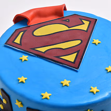 Delicious Superman 'Man of Steel' Chocolate Cake - Perfect for Heroes!