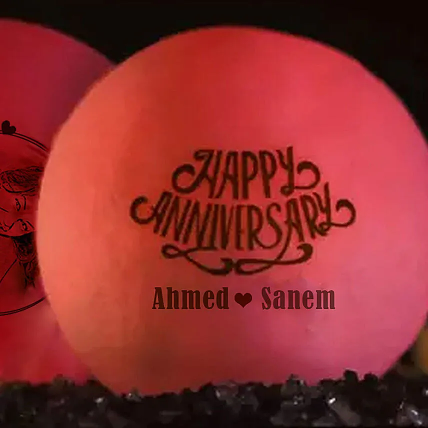 Happy Anniversay Luminous Lamp with Engraving 10cm