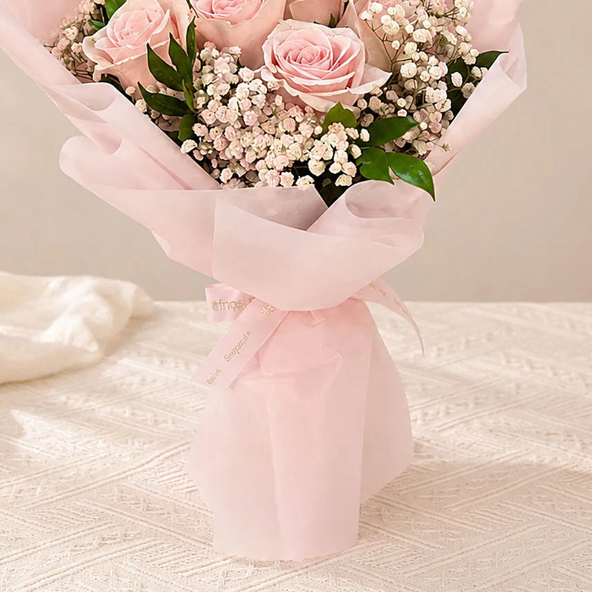 Beautiful Pink Roses Bouquet