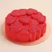Exquisite Half Kg Heart-Shaped Red Velvet Cake
