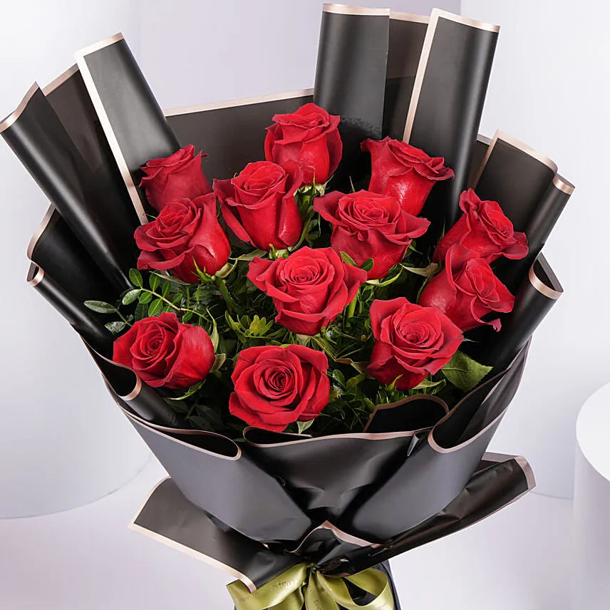 Bunch of Beautiful 12 Red Rose