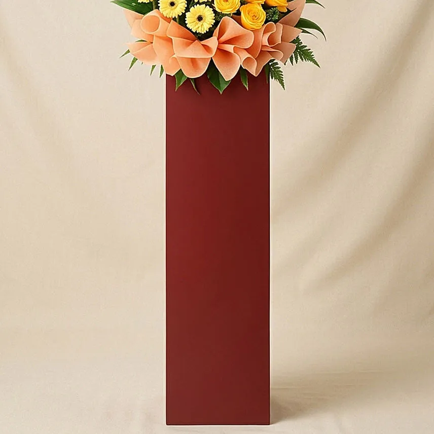Gerberas N Lilies Flower Stand