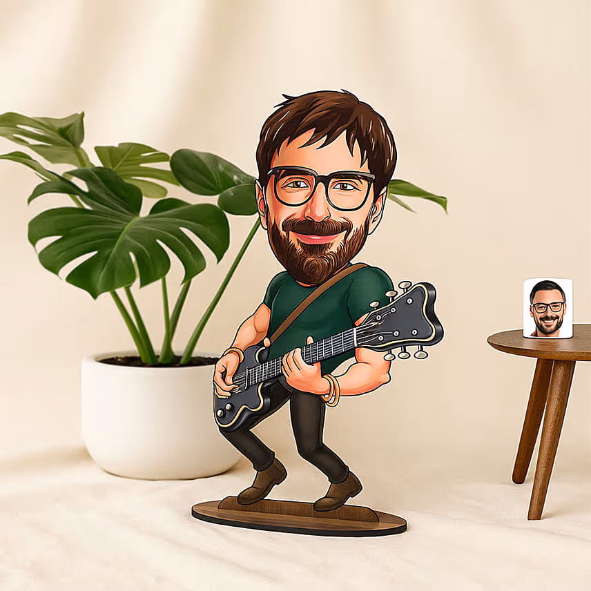 Personalized Caricature Gift for Guitarist