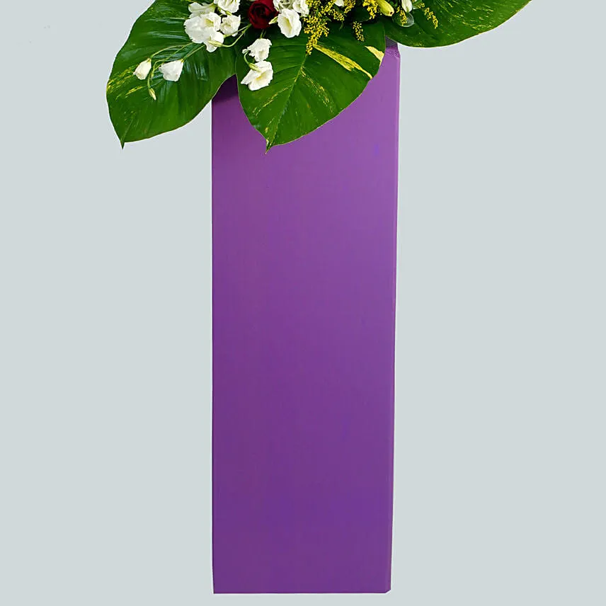 Magnificent Mixed Flowers Cardboard Stand