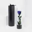 Exquisite Royal Blue Forever Rose in Elegant Glass Vase - Perfect Gift for Any Occasion